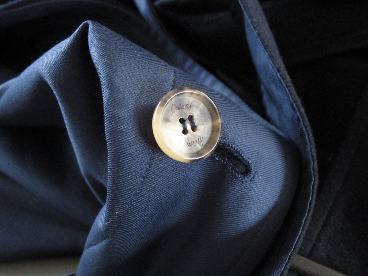 Brioni Men's Navy 100% Cashmere/100% Silk REVERSIBLE Coat Sz48, Pur Luxe! - poupishop