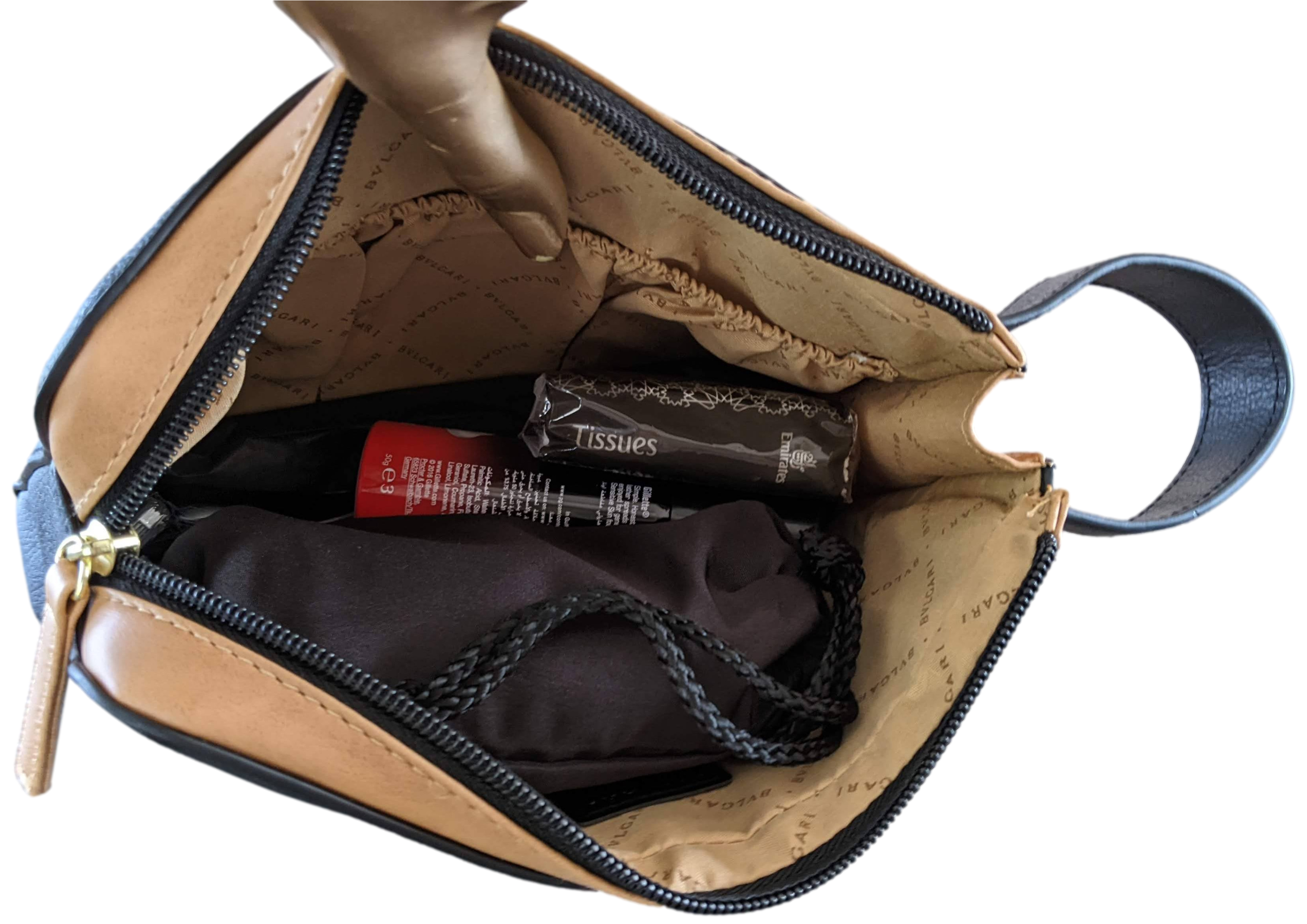 Bulgari for Emirates Zipped Cosmetic Kit Clutch Pochette Bag for VIP First Class only