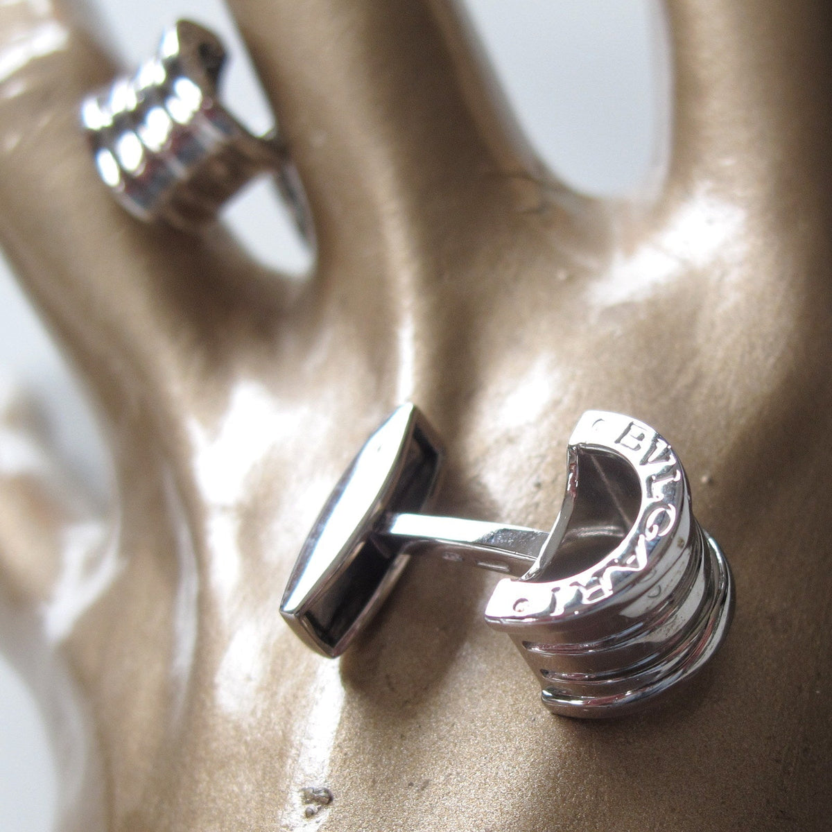 Bulgari Sterling Silver B. ZERO1 Cufflinks, NIB! - poupishop