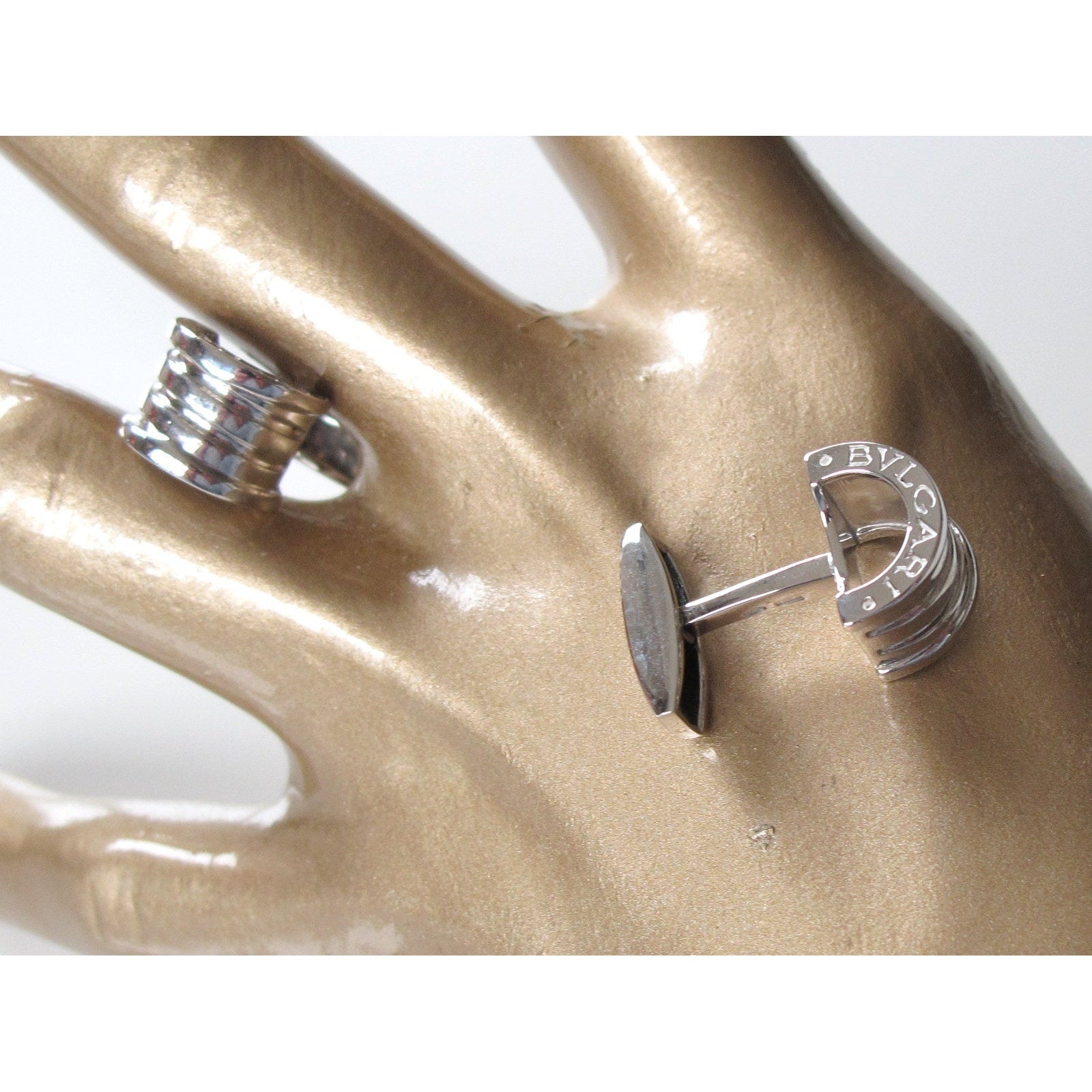 Bulgari Sterling Silver B. ZERO1 Cufflinks, NIB! - poupishop
