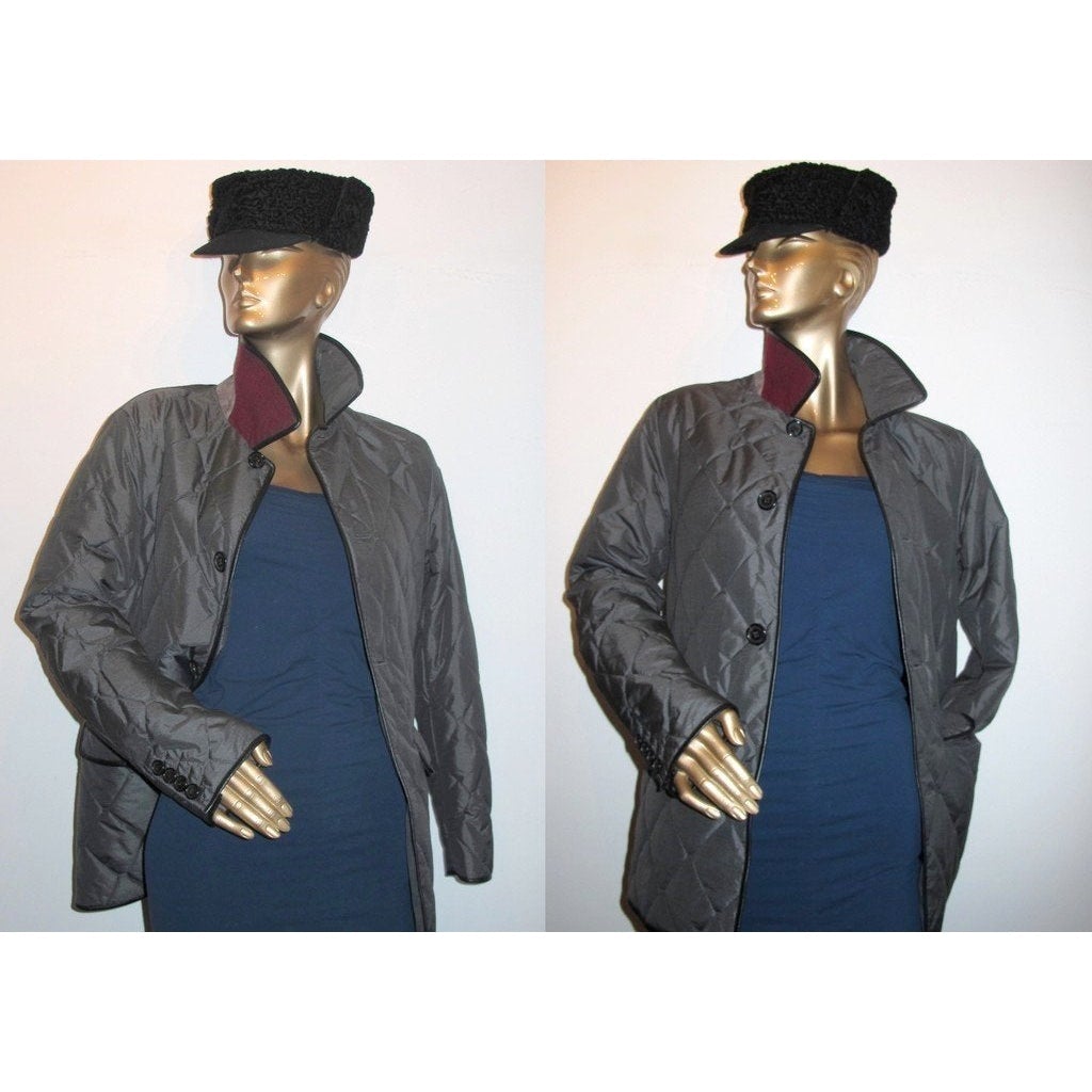 Burberry Men Leather & Quilted Jacket Prince de Galle Bnew, Sz48, NWT - poupishop