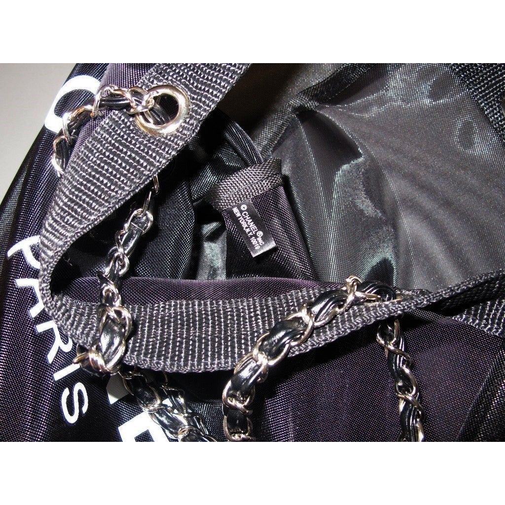 Chanel Black Logo Grand Shopping Bag Vip, New! - poupishop