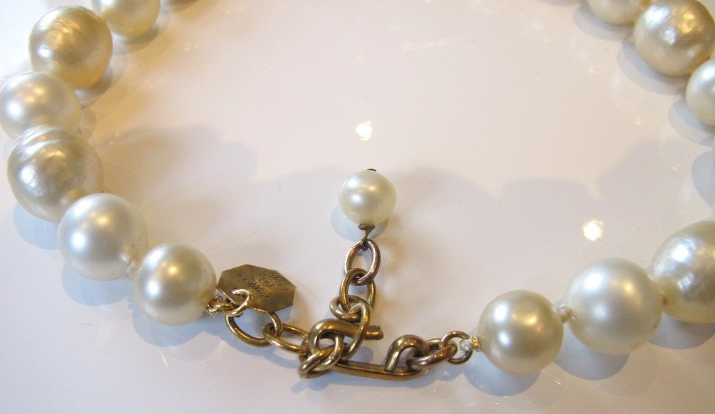 Chanel Dated 1983 Baroque Pearls Gripoix Choker, Box! - poupishop