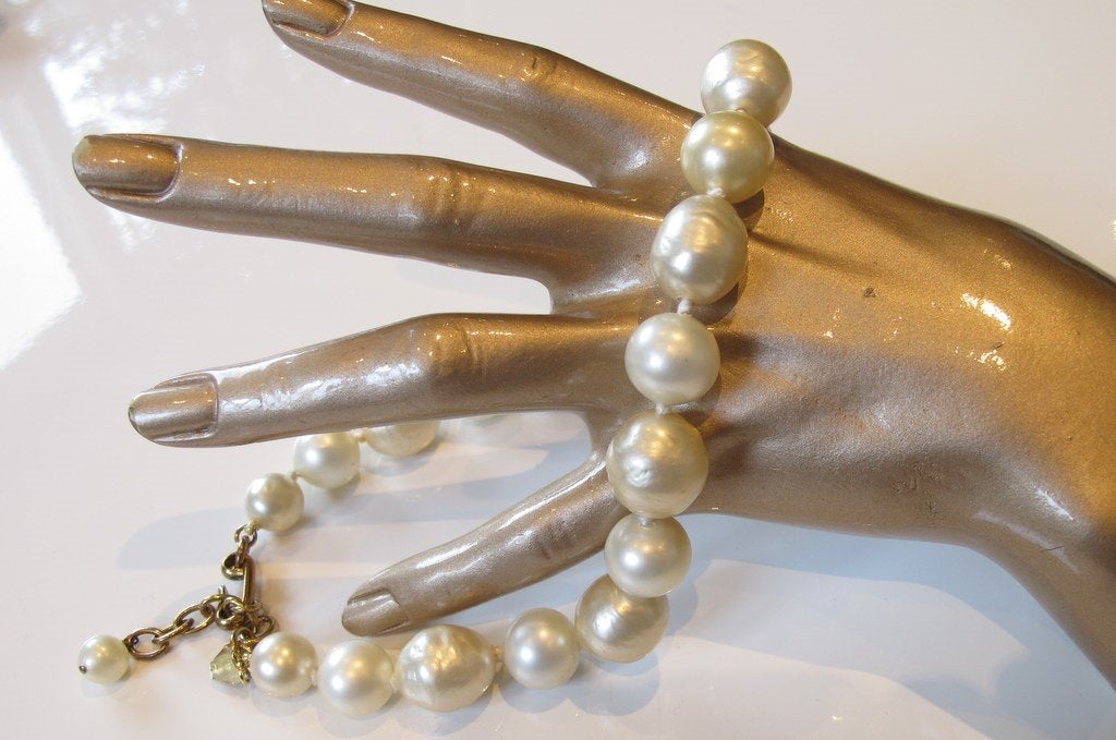 Chanel Dated 1983 Baroque Pearls Gripoix Choker, Box! - poupishop