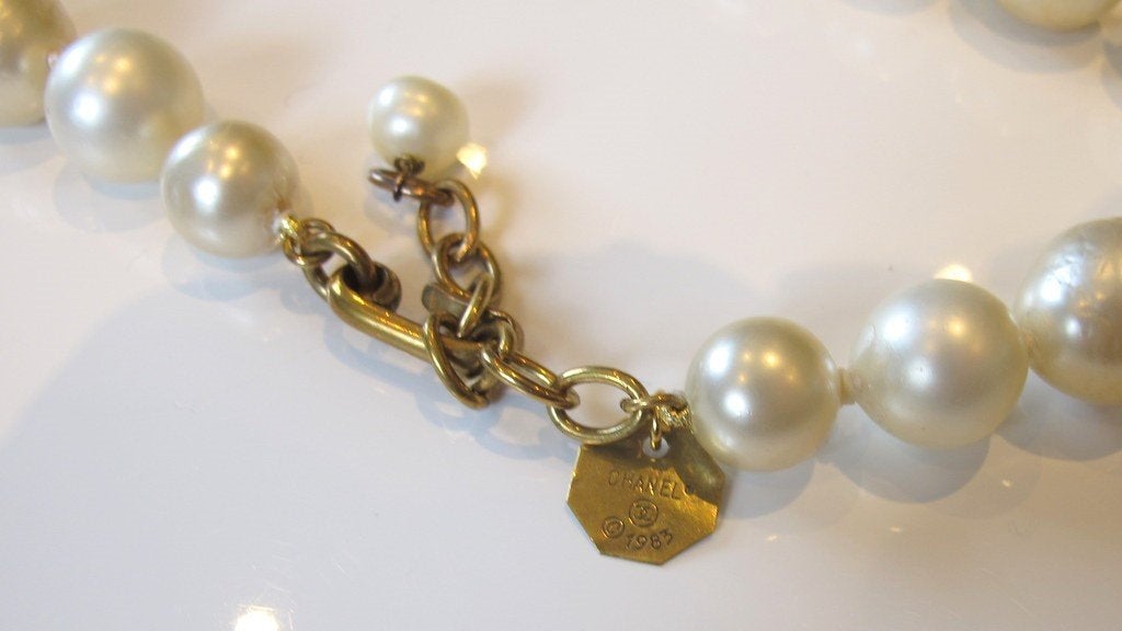 Chanel Dated 1983 Baroque Pearls Gripoix Choker, Box! - poupishop