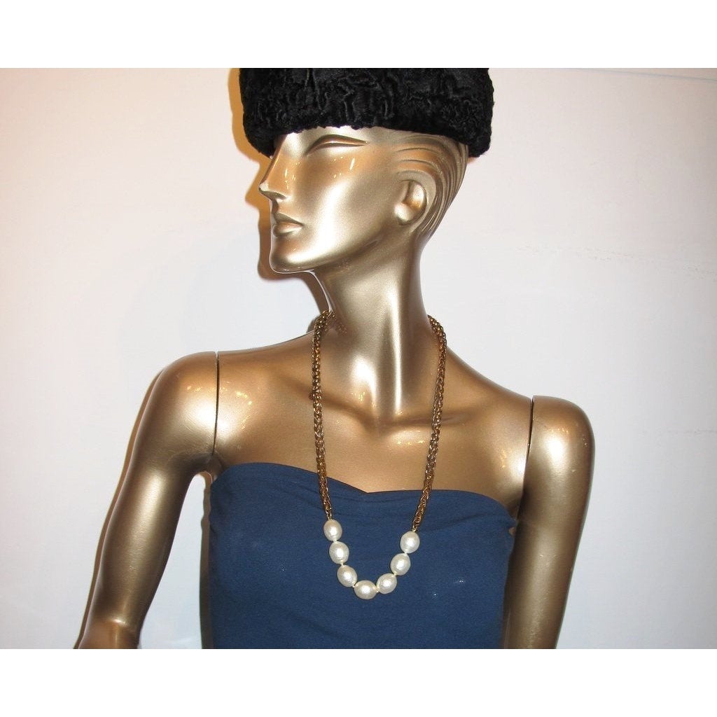 Chanel Dated 1984 Kings chain Baroque Pearls Gripoix Sautoir, Box! - poupishop