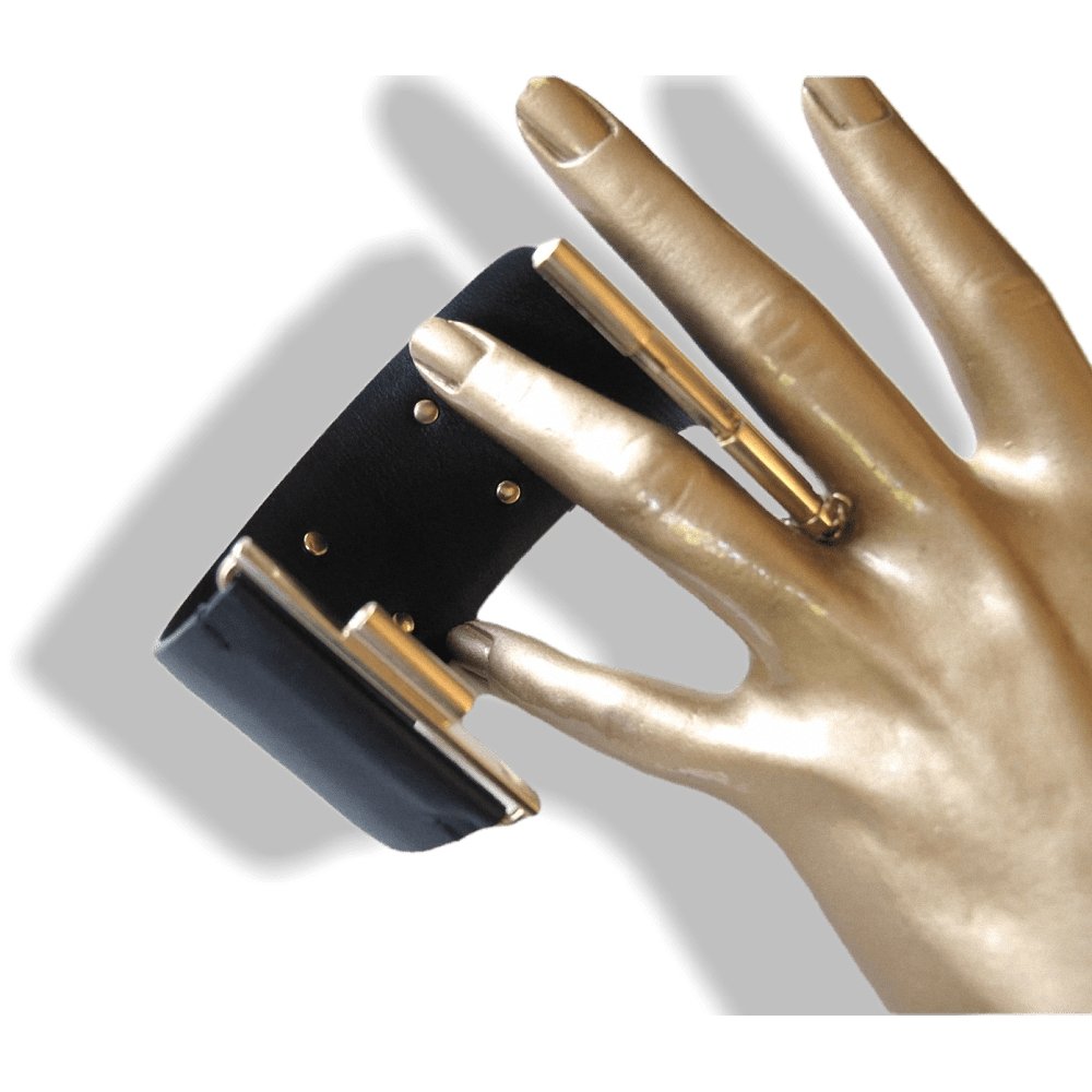 Chanel Exclusive Edition Decembre 2017 Aged Gold Logo Leather Manchette Bracelet, NIB! - poupishop