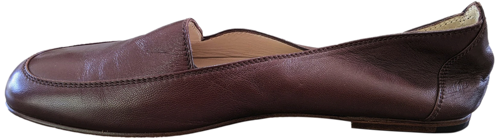 Chanel 1990s Chocolat Kid Ballet Flat Pumps Ballerines en Chevreaux Xtra Soft Sz 38.5