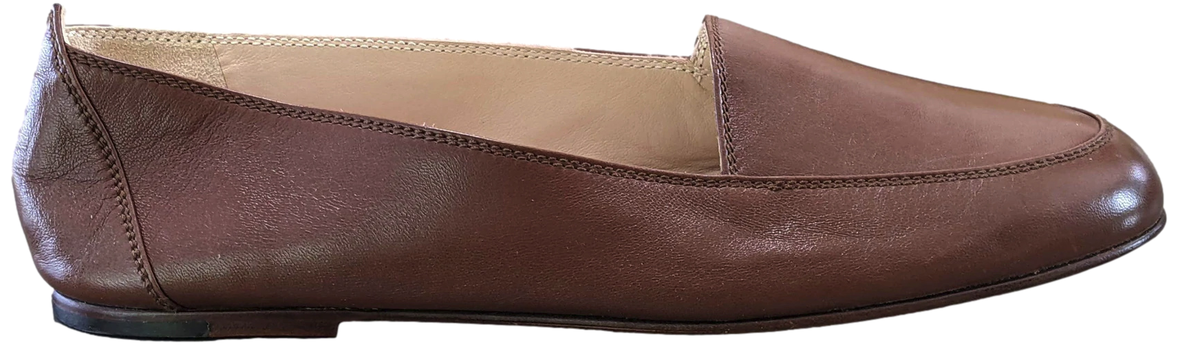 Chanel 1990s Marron Kid Ballet Flat Pumps Ballerines en Chevreaux Xtra Soft Sz 38.5