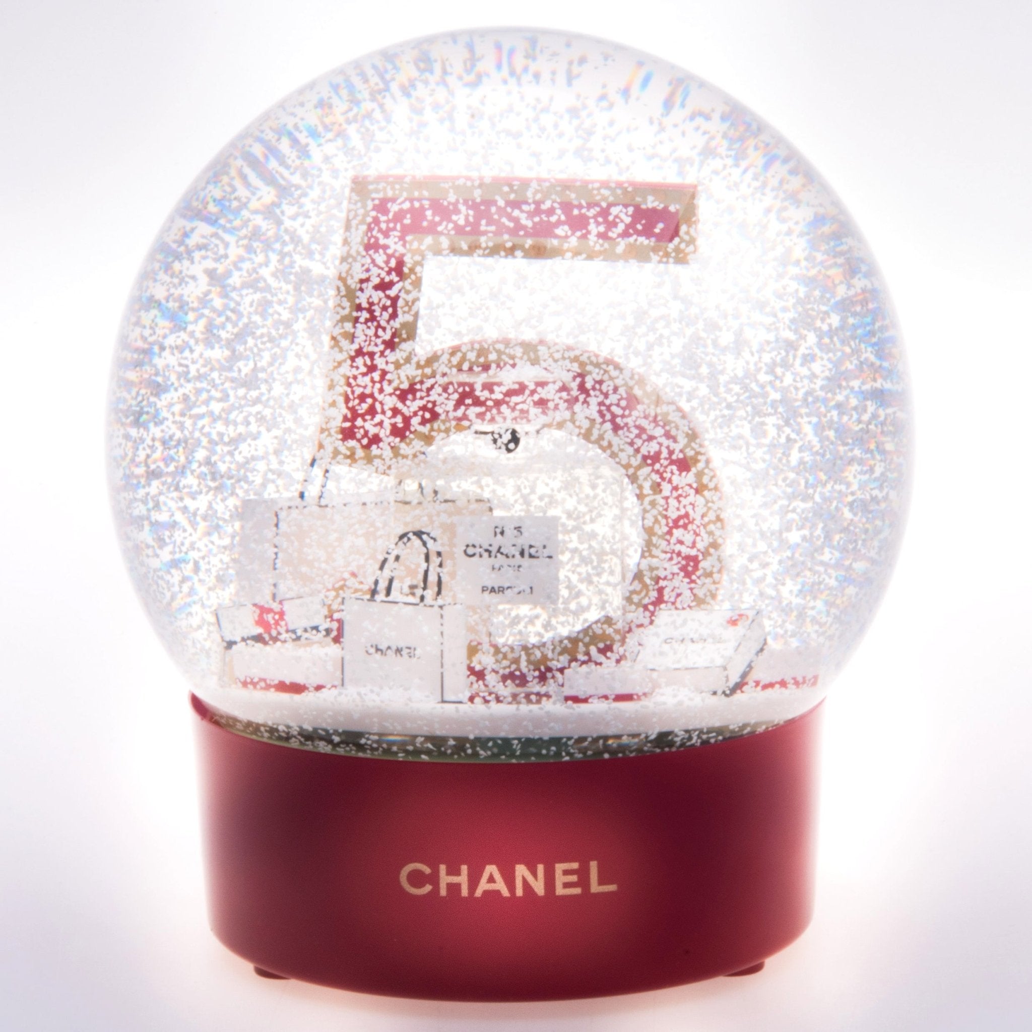 Chanel N° 5 2015 Gigantic USB Rechargeable Snowball Globe, NIB but doesn't work! - poupishop