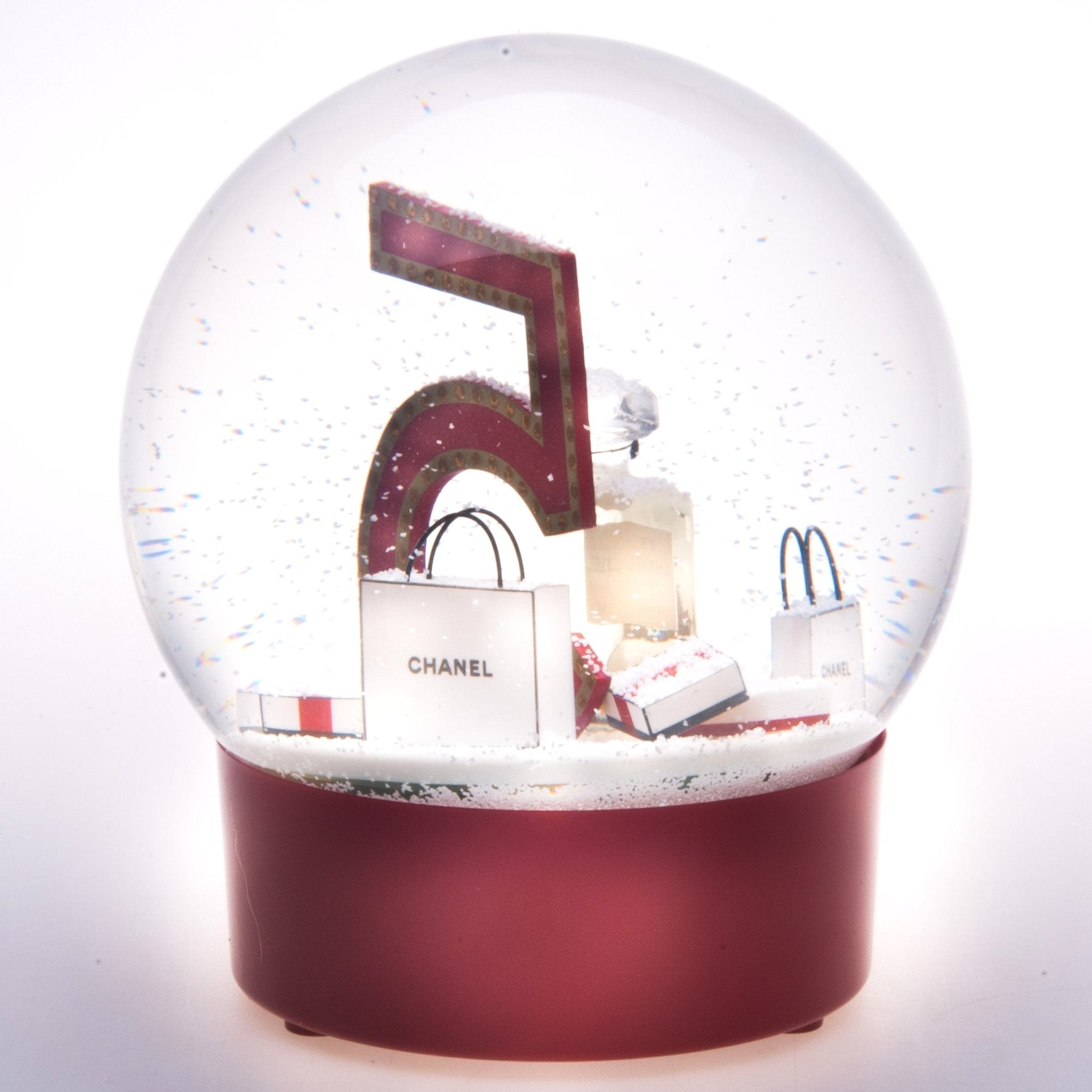 Chanel N° 5 2015 Gigantic USB Rechargeable Snowball Globe, NIB but doesn't work! - poupishop