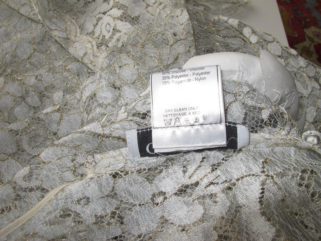 Christian Dior Boutique Retro Laces Evening Gown & Matching Bag Sz38 - poupishop