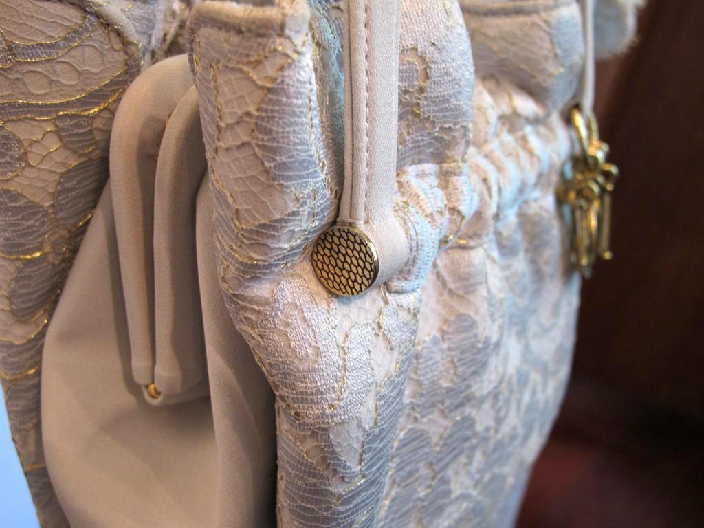 Christian Dior Boutique Retro Laces Evening Gown & Matching Bag Sz38 - poupishop