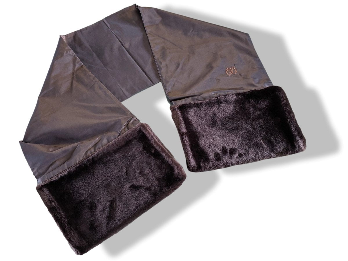 Christian Dior Chocolat Moire Iridescent Changeante Opera Etole Satin of Silk and Faux Fur, NIB! - poupishop