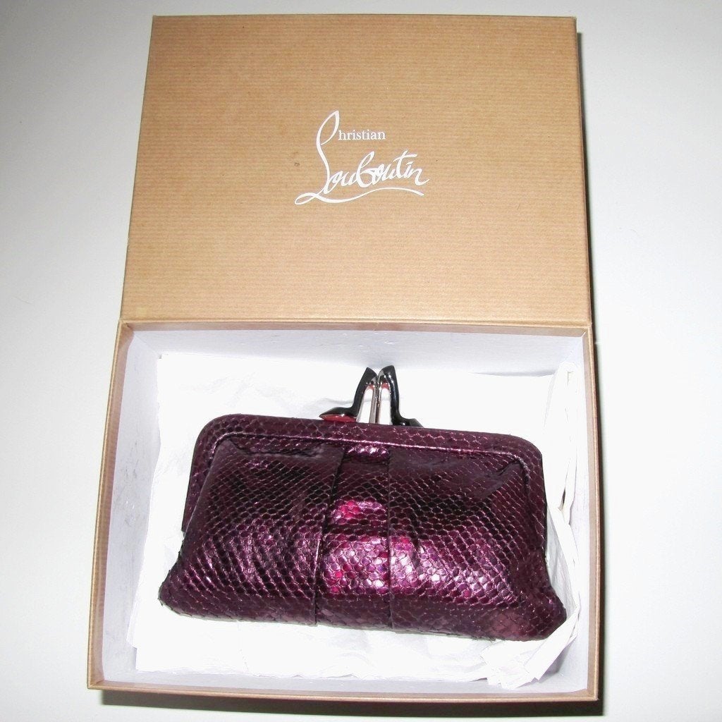 Christian Louboutin Iridescent Python Mini Loubi Lulu Bag TPM, Box! - poupishop
