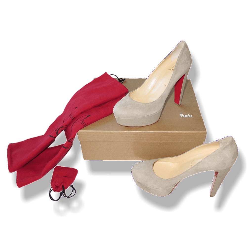 Christian Louboutin Pierre 'Vicky Bass' Suede 120 Women Shoes, NIB! - poupishop