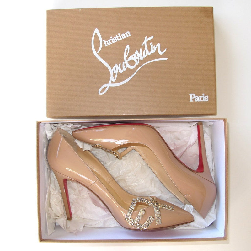 Christian Louboutin Vernis Nude Pigalle Sex 100 Women Shoes, NIB! - poupishop