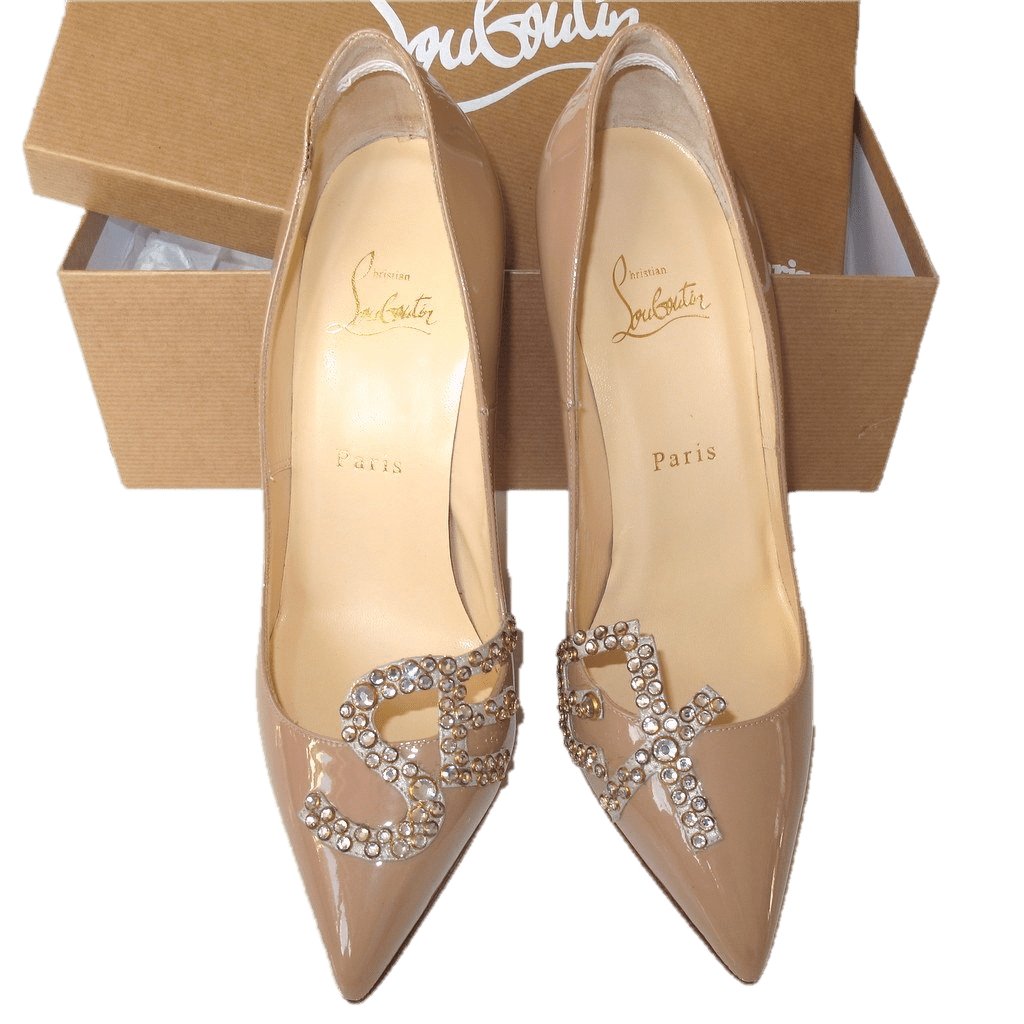 Christian Louboutin Vernis Nude Pigalle Sex 100 Women Shoes, NIB! - poupishop