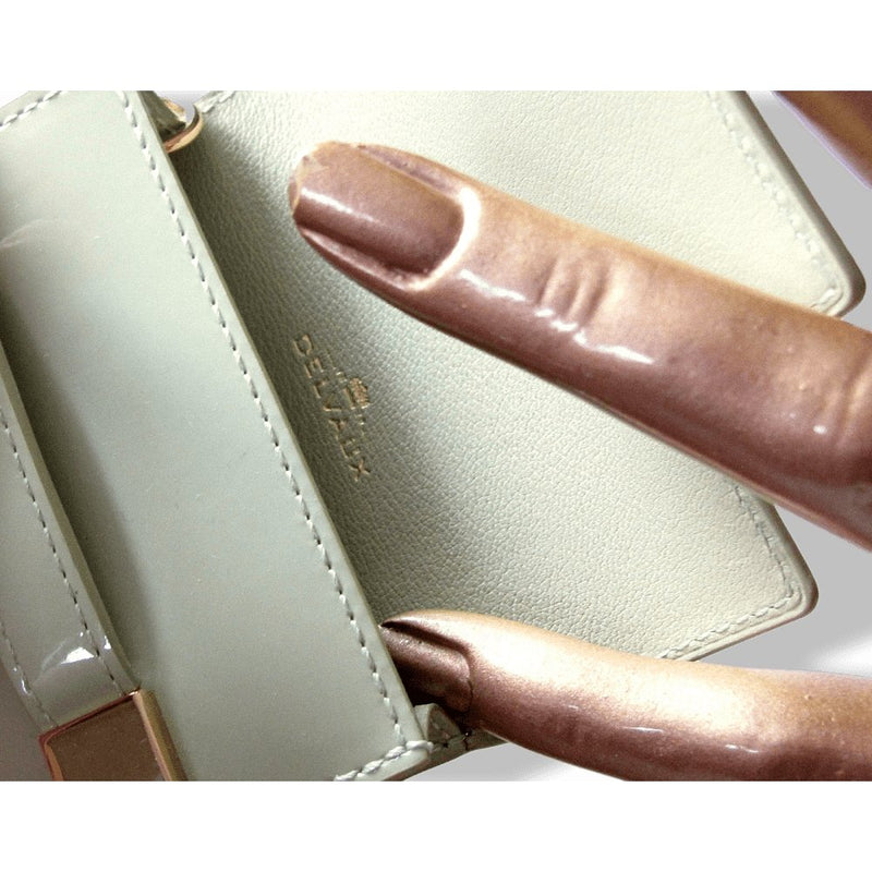 Delvaux Green Almond Madame Patent Leather Bag Charm Key Ring, NIB! - poupishop