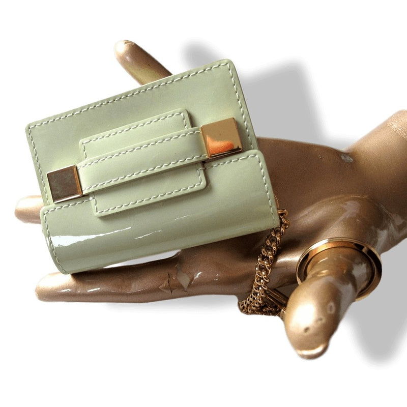 Delvaux Green Almond Madame Patent Leather Bag Charm Key Ring, NIB! - poupishop