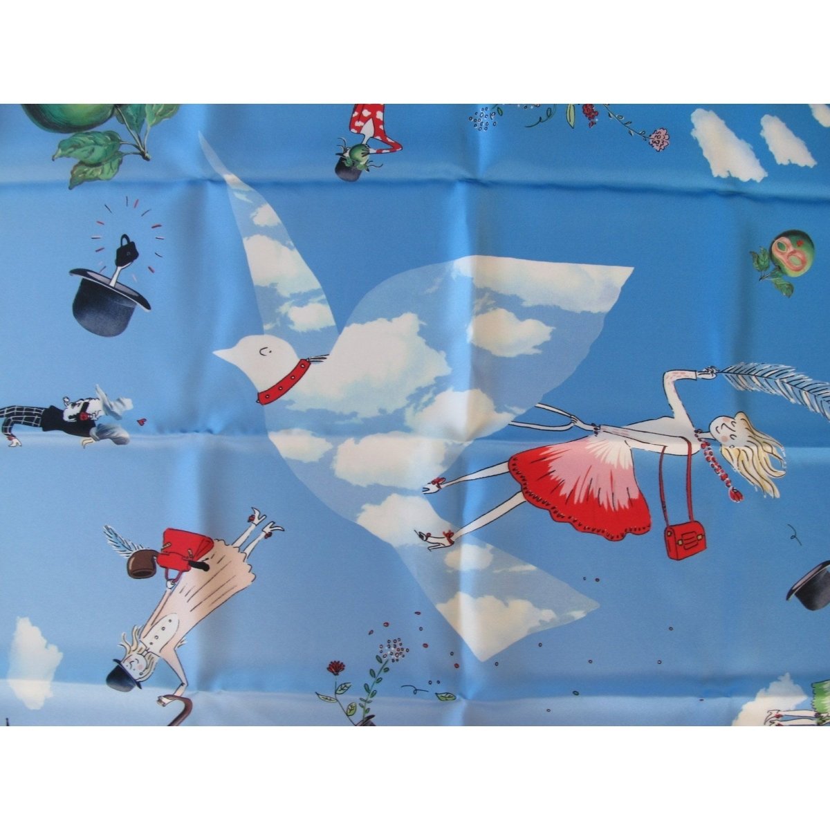 Delvaux Limited An Homage to Magritte Artist Twill Silk Scarf 70cm, NIB! - poupishop