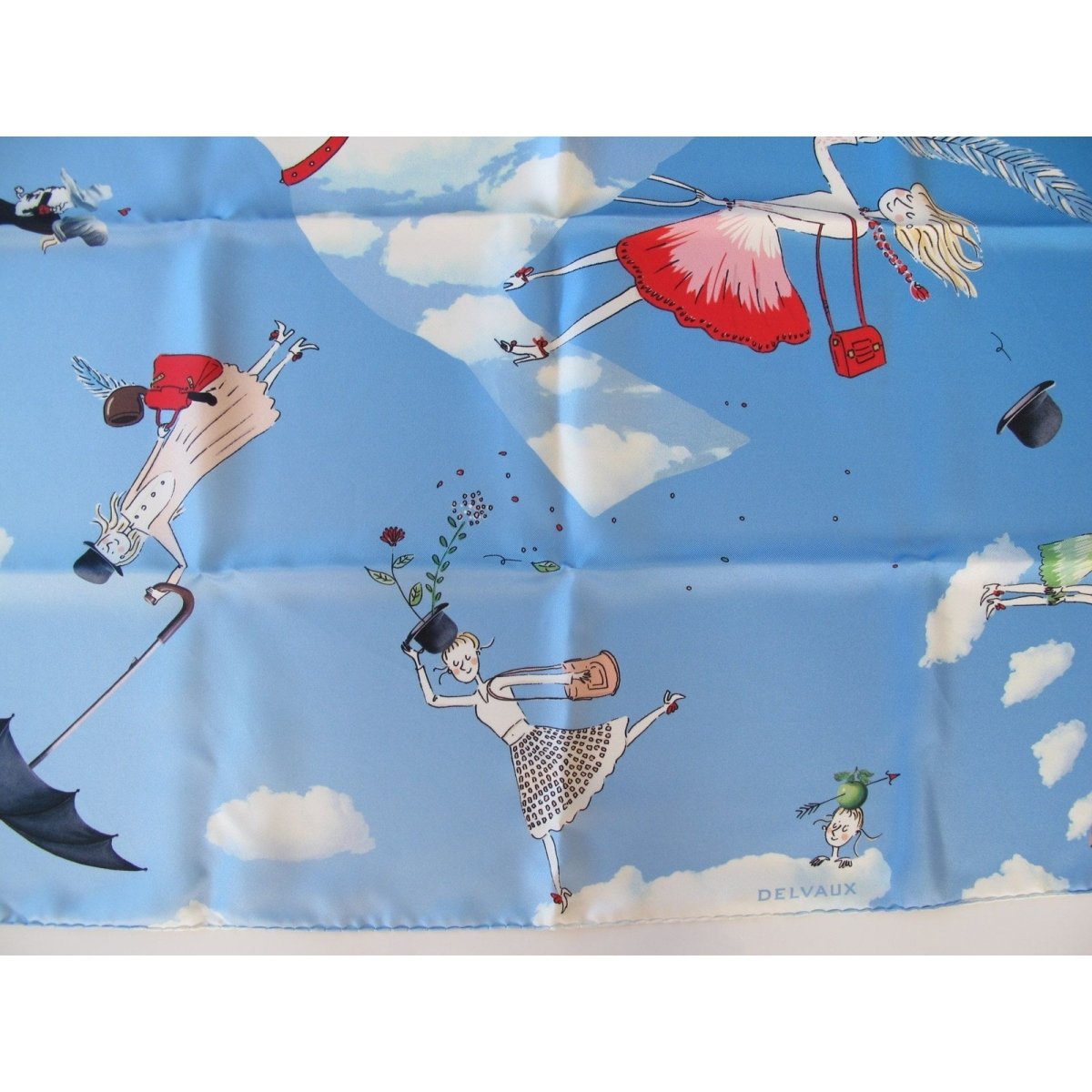 Delvaux Limited An Homage to Magritte Artist Twill Silk Scarf 70cm, NIB! - poupishop