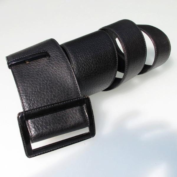 Delvaux Vintage Xtra Large Black Leather Belt All Sizes - poupishop