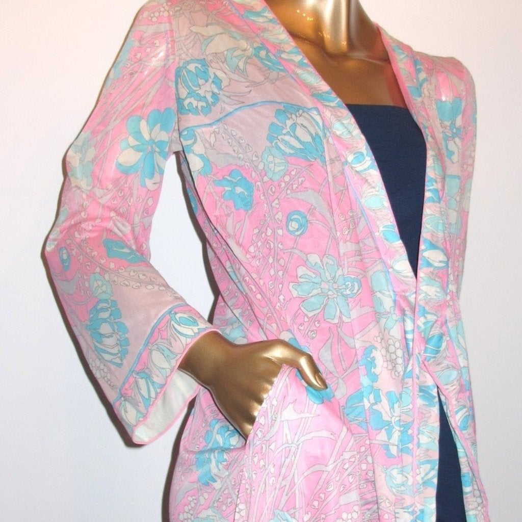 Emilio Pucci 1960s Psychedelic Formit Rogers Robe