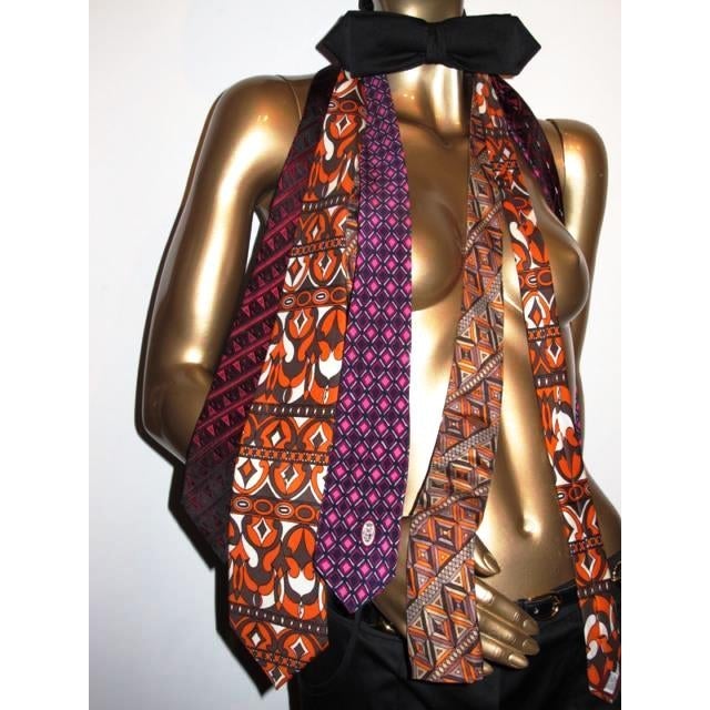 Emilio Pucci Vintage Lot of 4 Silk Ties - poupishop