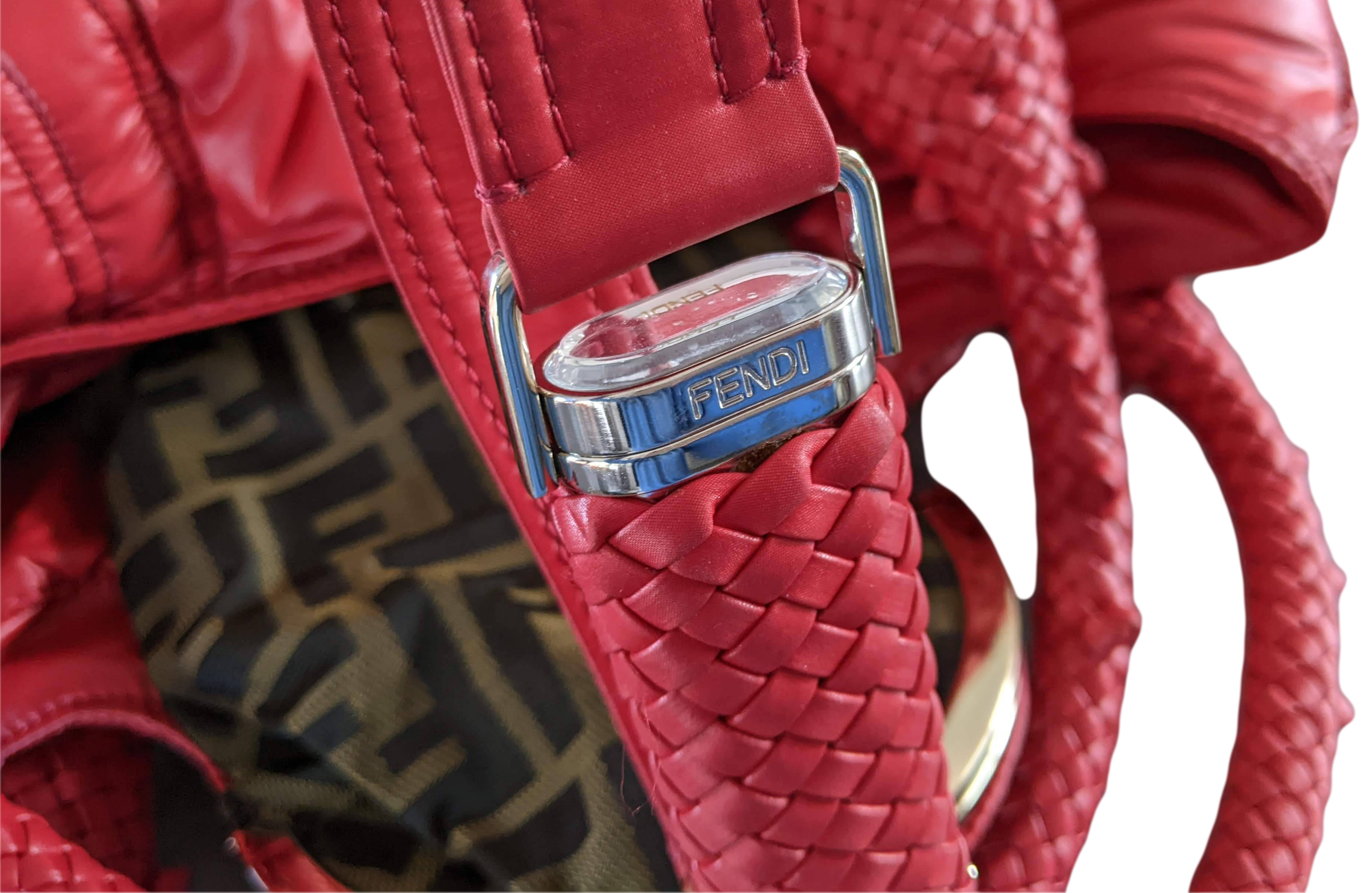 Fendi Moncler Red Nylon Spy Bag Limited Edition 500Pc