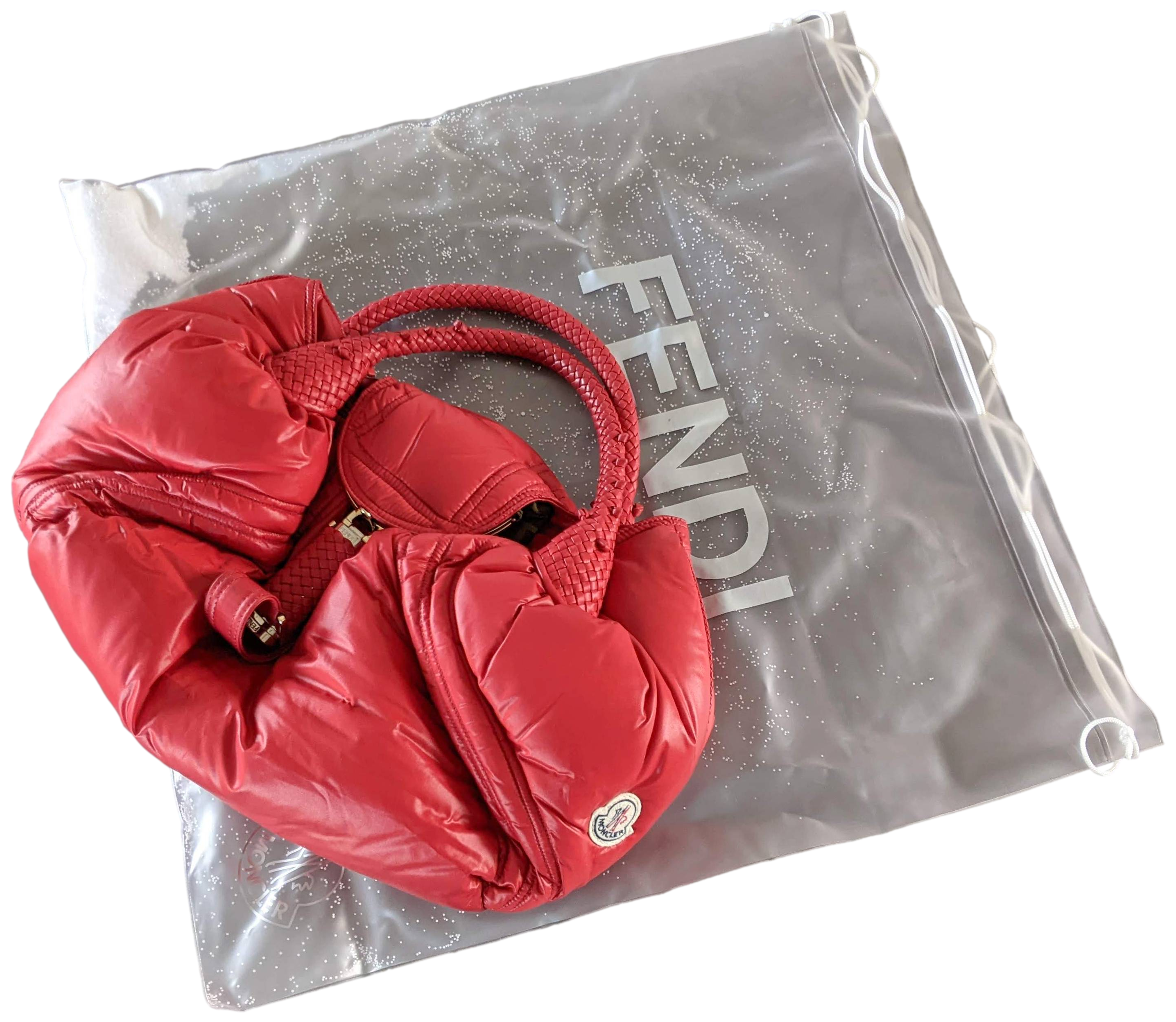 Fendi Moncler Red Nylon Spy Bag Limited Edition 500Pc