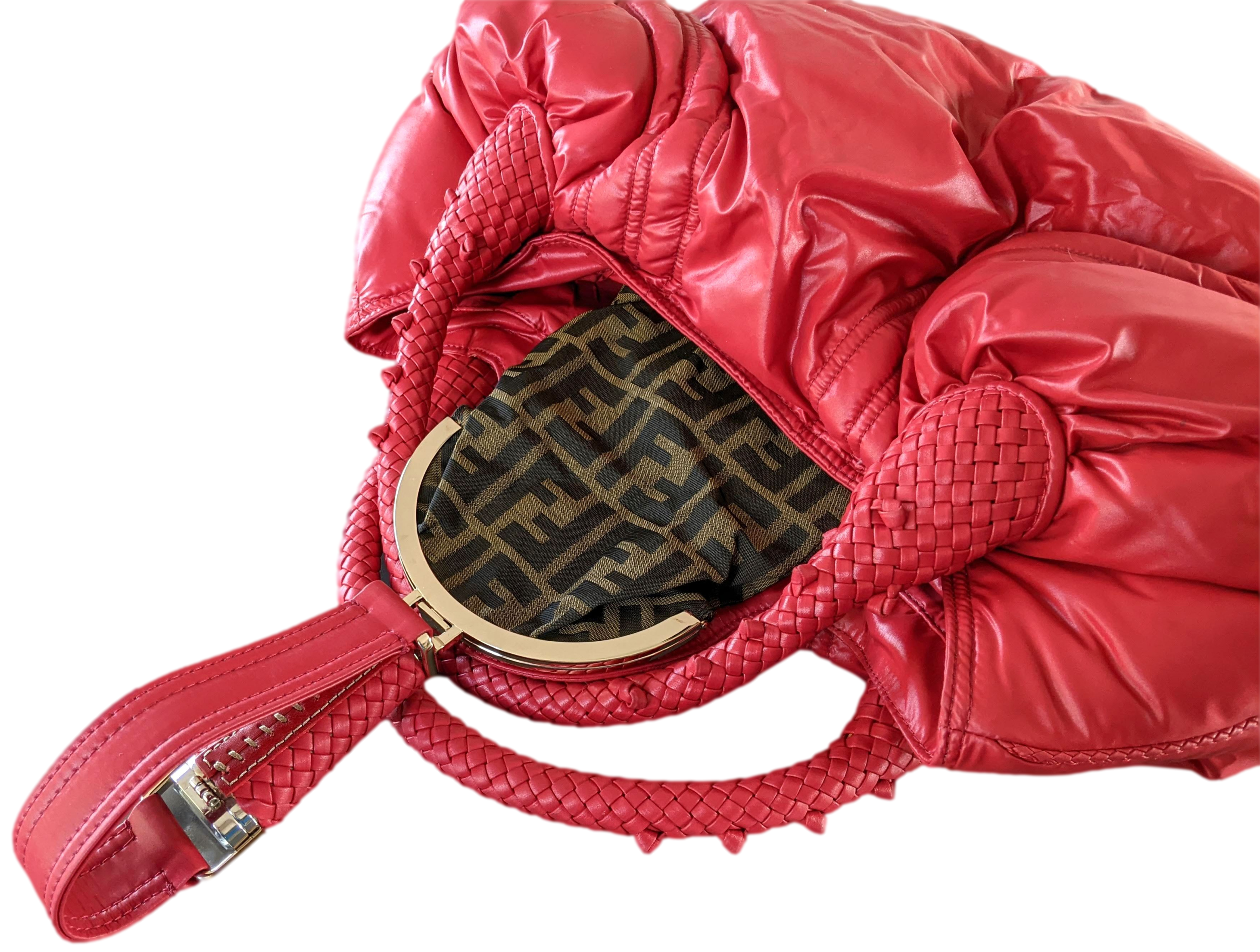 Fendi Moncler Red Nylon Spy Bag Limited Edition 500Pc
