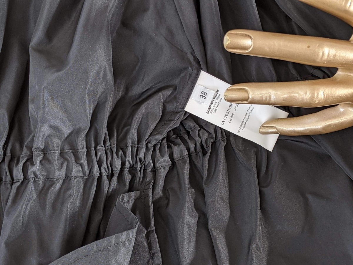 Giambattista Valli Black RUFFLE BALLOON SLEEVE Parka Sz38, New! - poupishop