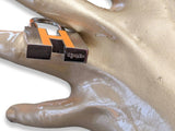 Hermes [115] Silver/Orange Enamel NEON CADENAS GM Key Ring, Bag Charm, BNIB! - poupishop