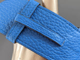 Hermes [139] 2011 Mykonos Blue Supple Taurillon Clemence FEMME ETRIVIERE SOUPLE 45 Complete Belt, BNIB! - poupishop