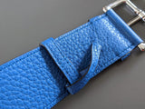 Hermes [139] 2011 Mykonos Blue Supple Taurillon Clemence FEMME ETRIVIERE SOUPLE 45 Complete Belt, BNIB! - poupishop