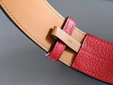 Hermes [140] 2013 Unisex Rouge Casaque Taurillon Clemence ETRIVIERE 40 Complete Belt, BNIB! - poupishop