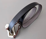 Hermes [193] Noir/Etain Box/Togo Palladium NATHAN REVERSIBLE Complete Belt 32 mm, BNIB! - poupishop