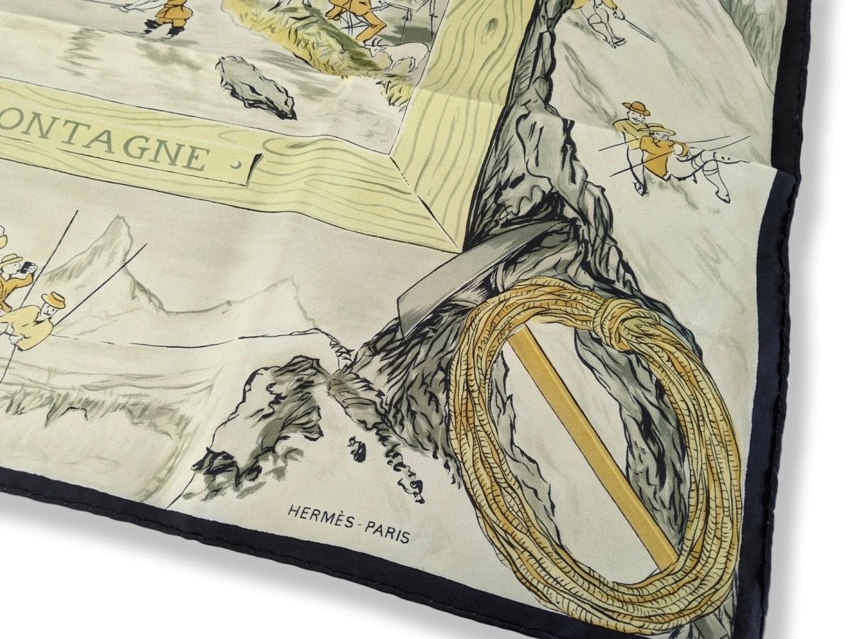 Hermes 1946 Black Border LES JOIES DE LA MONTAGNE by Jean-Louis Clerc, Rare First Issue, Incredible!