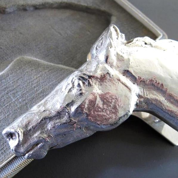Hermes 1950s Sterling Silver 925 Huge Horse Desk Clip, Box!