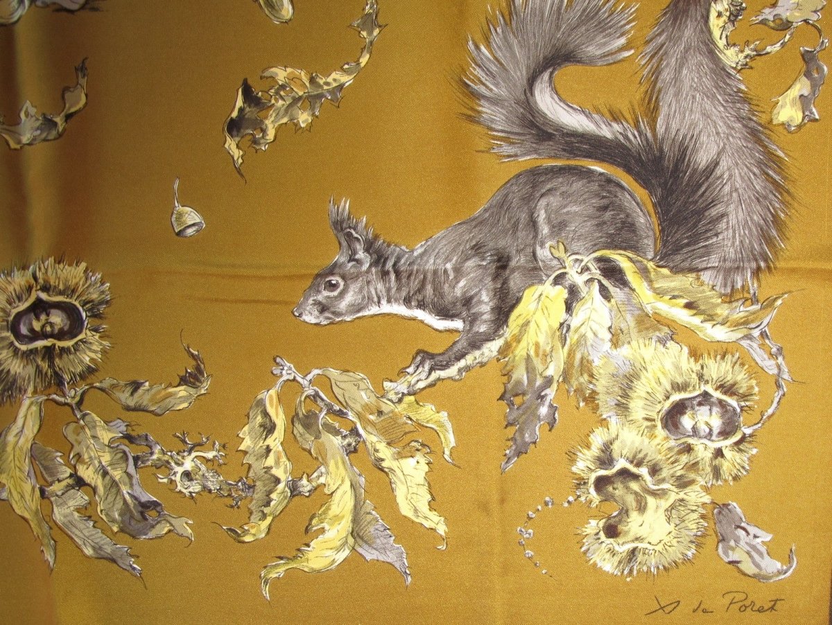 Hermes Ecureuils Squirrels by Xavier de Poret Twill 90