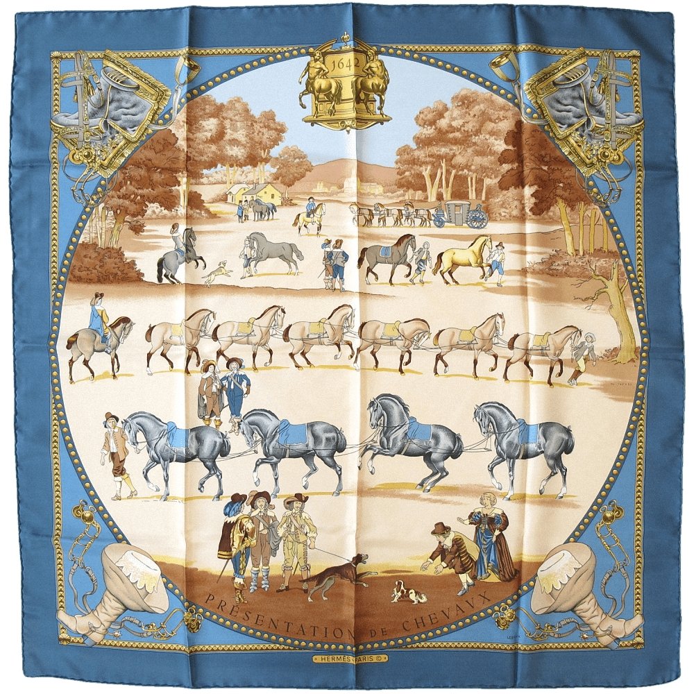Hermes 1970 King Blue Presentation de Chevaux by Philippe Ledoux