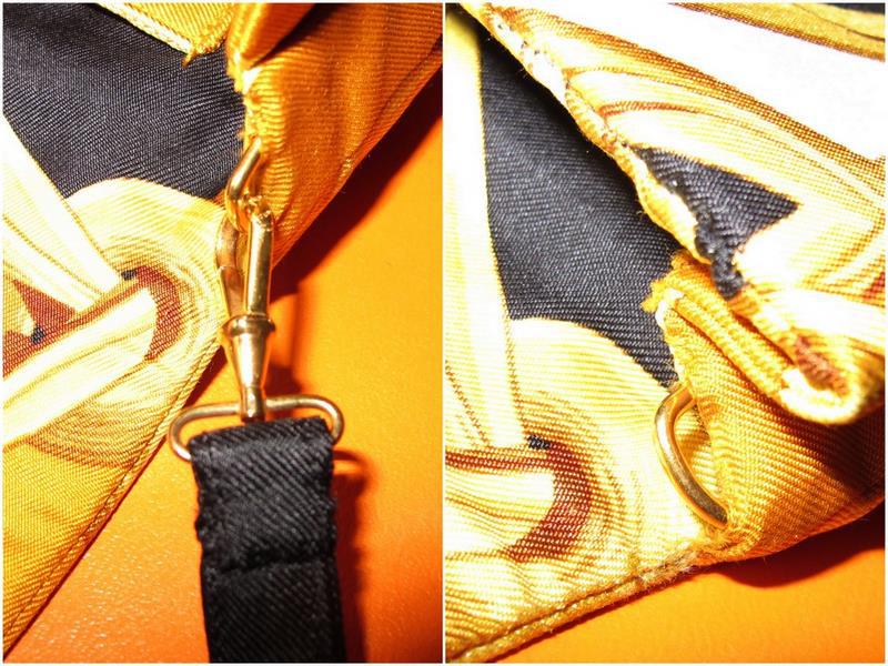 Hermes 1970s Print Silk Bag and Matching Scarf Etole by Henry D'Origny - poupishop