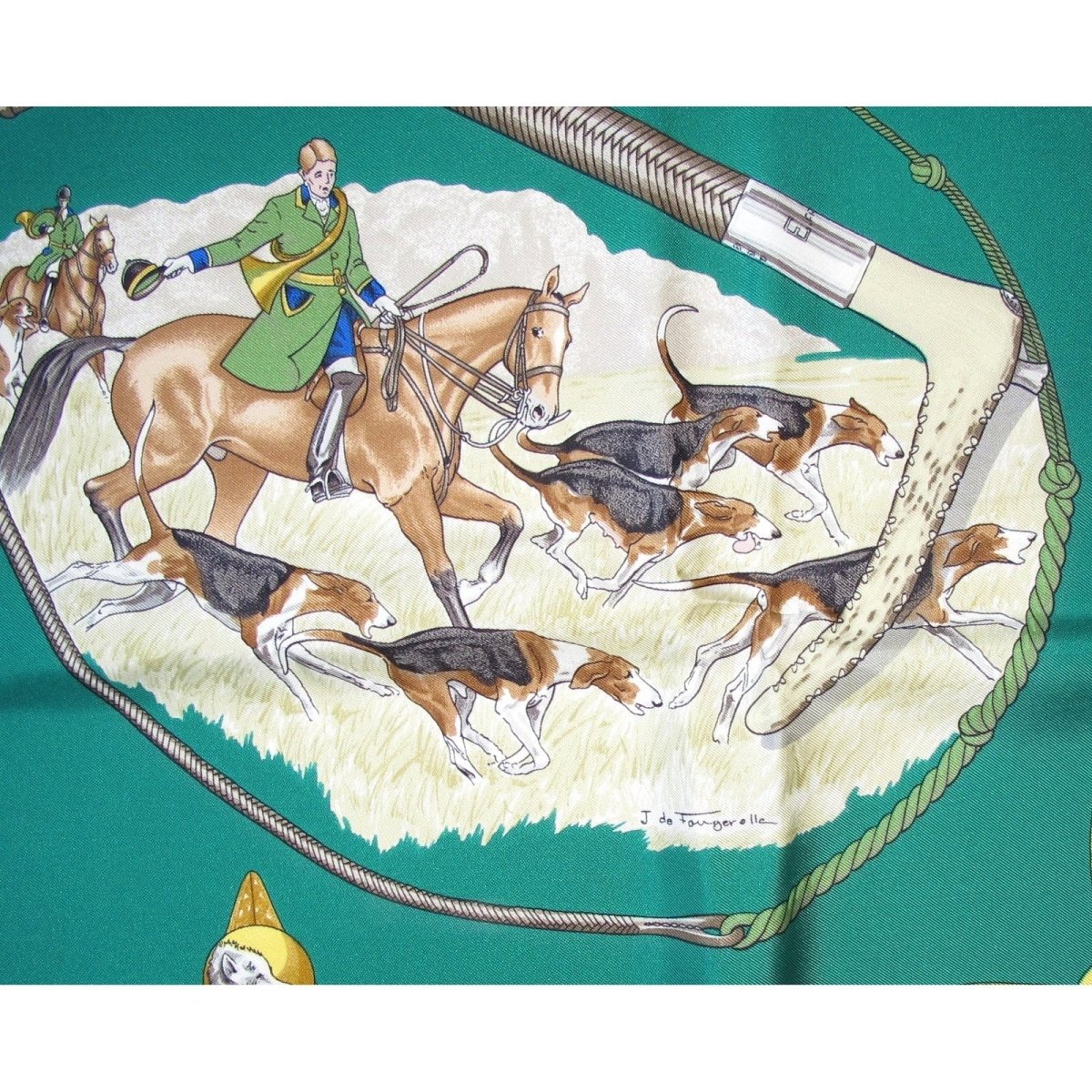Hermes Le Laisser Courre by Jean de Fougerolle Twill Carre 90