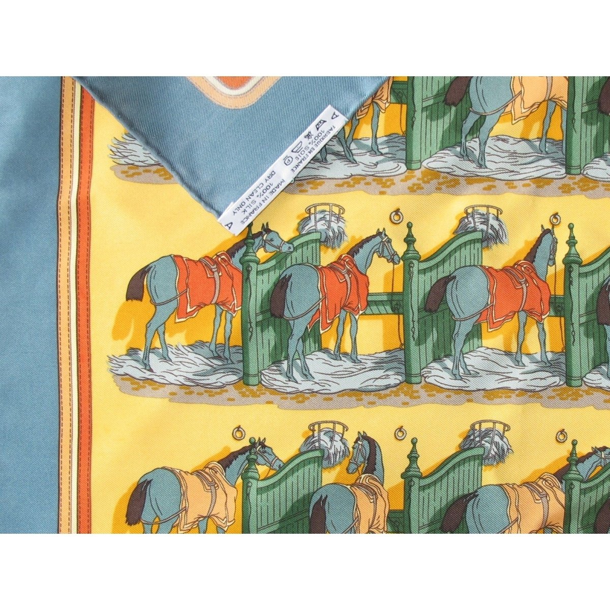 Hermes Ecuries by Hugo Grygkar Gavroche Pocket Scarf 45