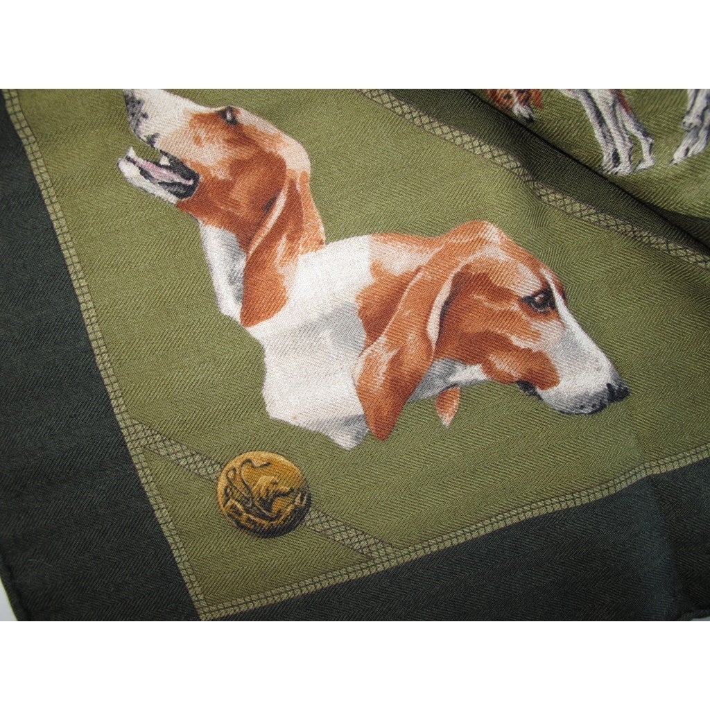 Hermes 80s Green Poitevin Cashmere 90