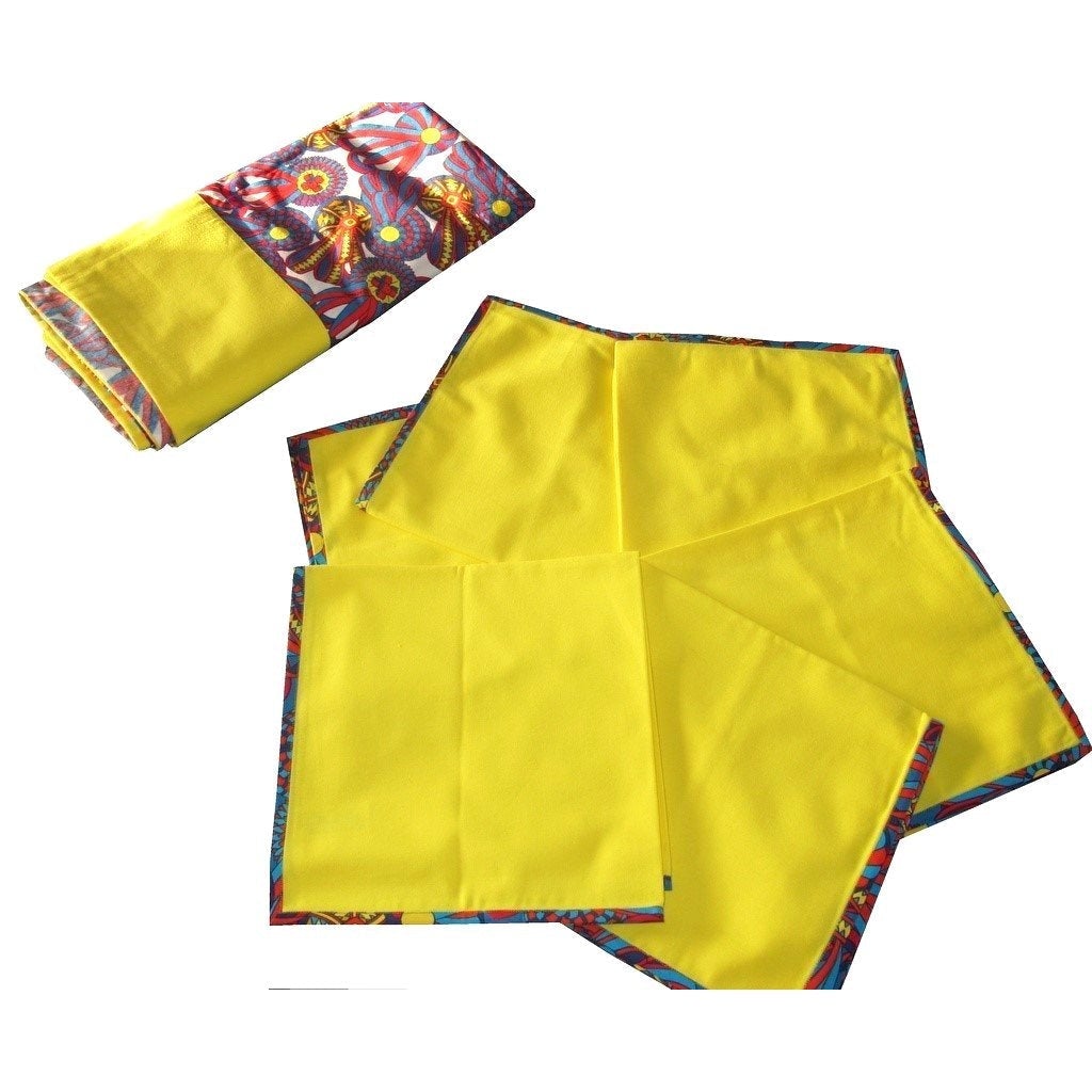 Hermes 1980s Les Rubans du Cheval Tablecloth & 6 Napkins