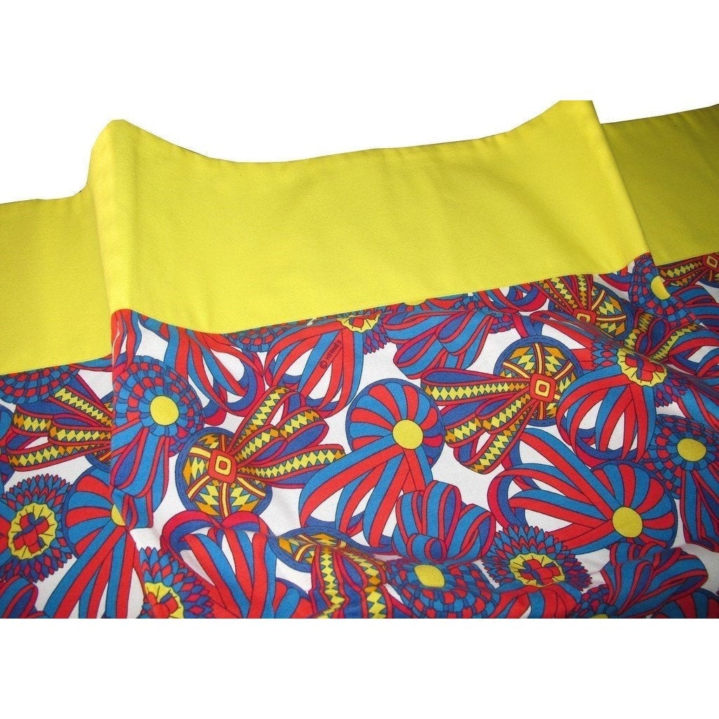 Hermes 1980s Les Rubans du Cheval Tablecloth & 6 Napkins