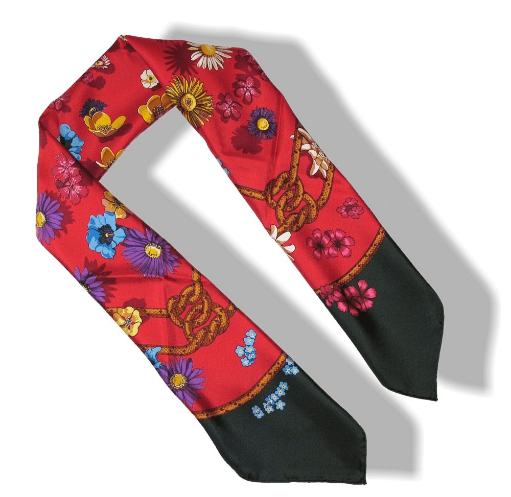 Hermes Fleurs de Montagne Twill scarf