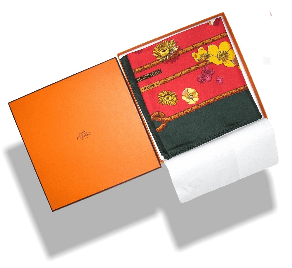 Hermes Fleurs de Montagne Twill scarf